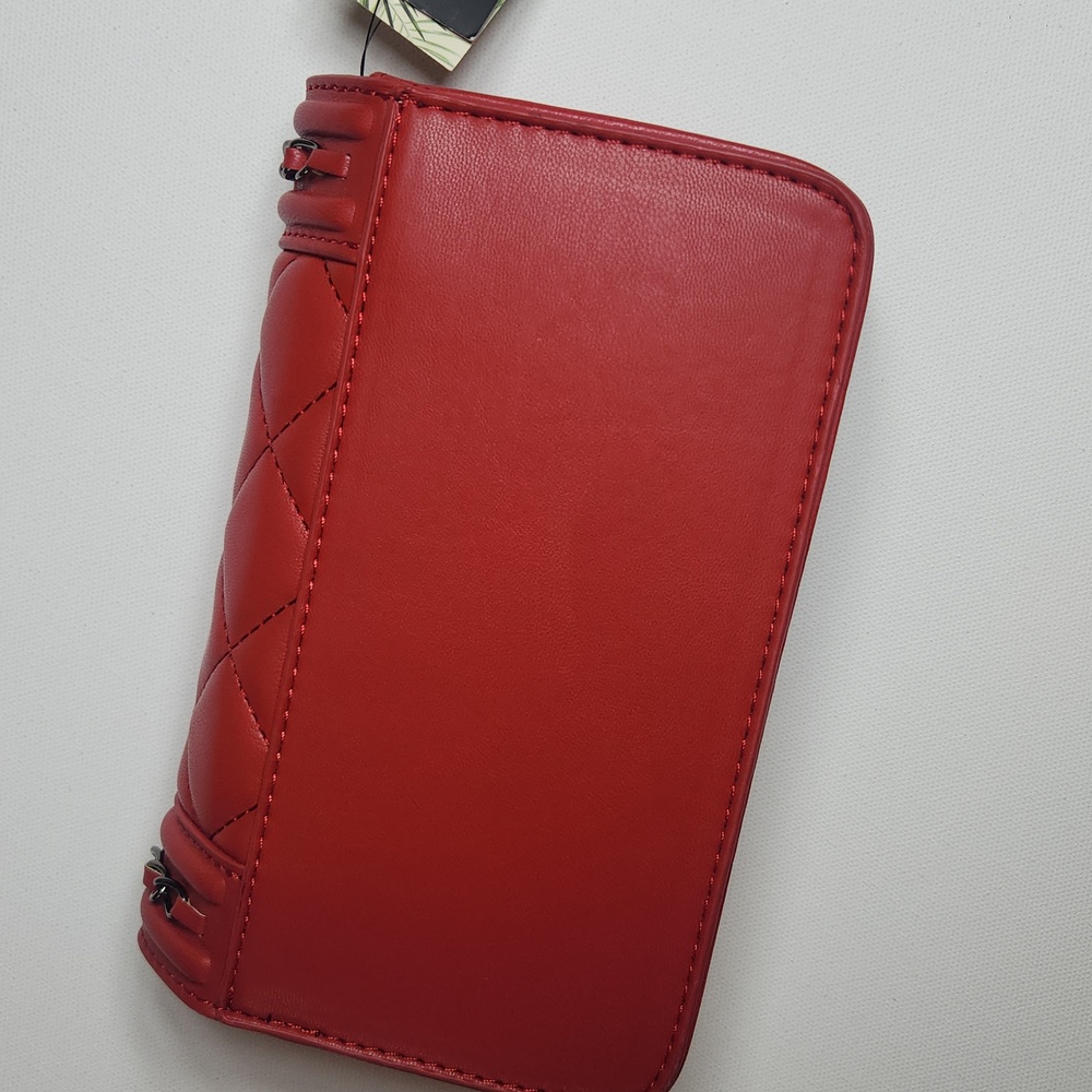 Badgley Mischka Red Cross Body with Frame & Chain on the cover NWT - Picture 3 of 11